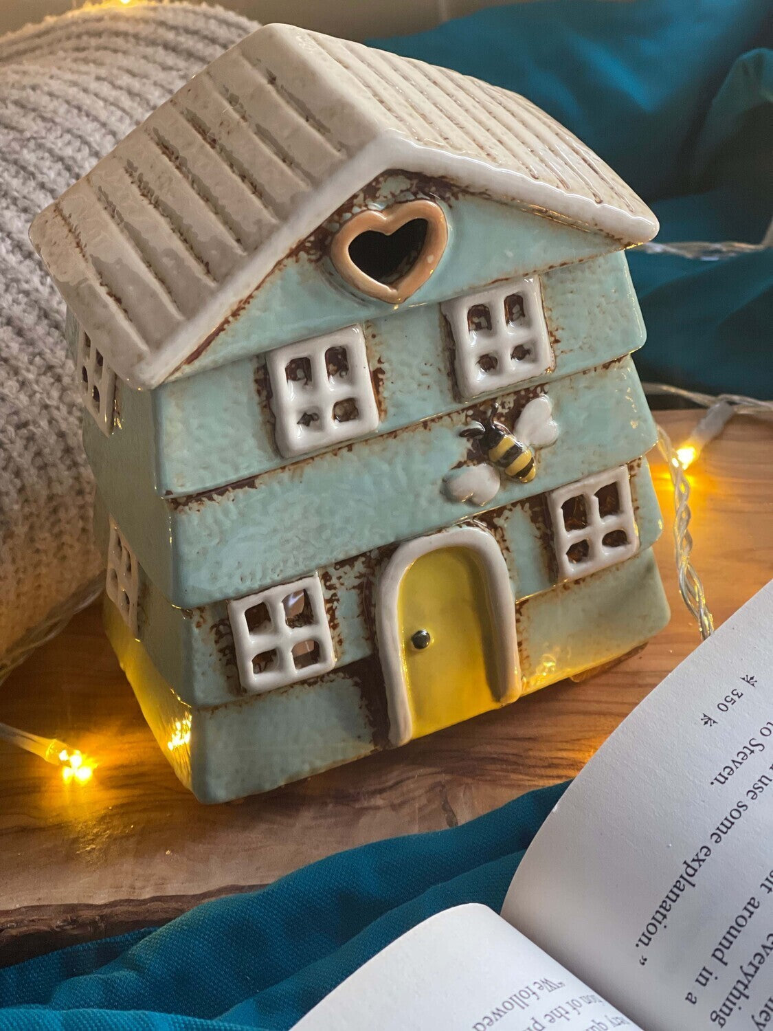 Beehive Aqua Tealight Holder