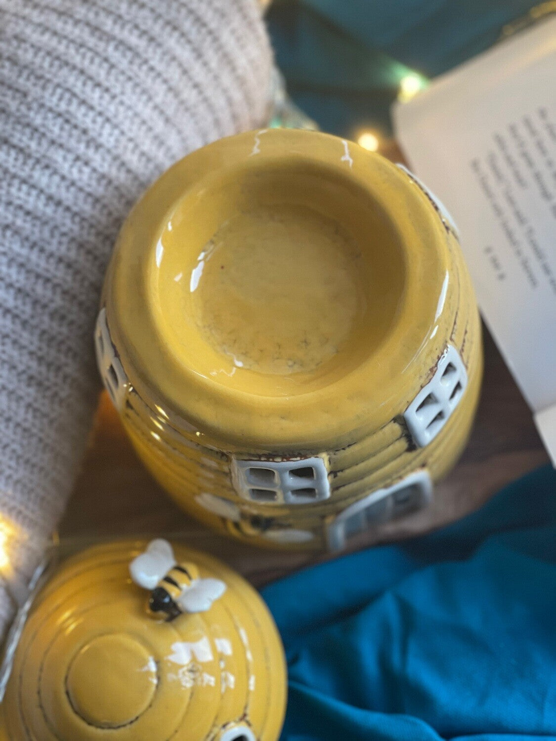 Rustic Beehive Yellow Wax Burner