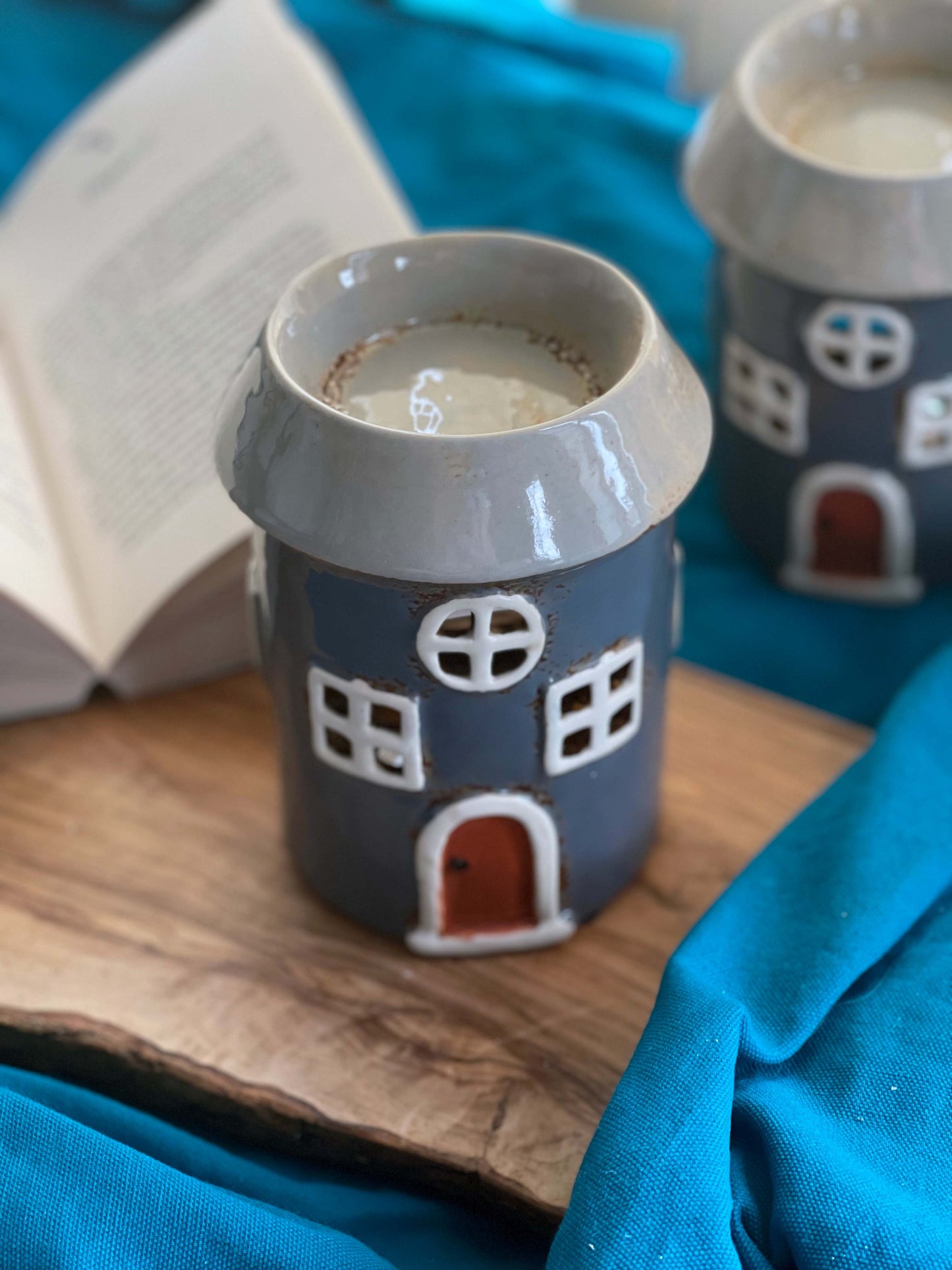 Rustic Navy Blue Wax Burner