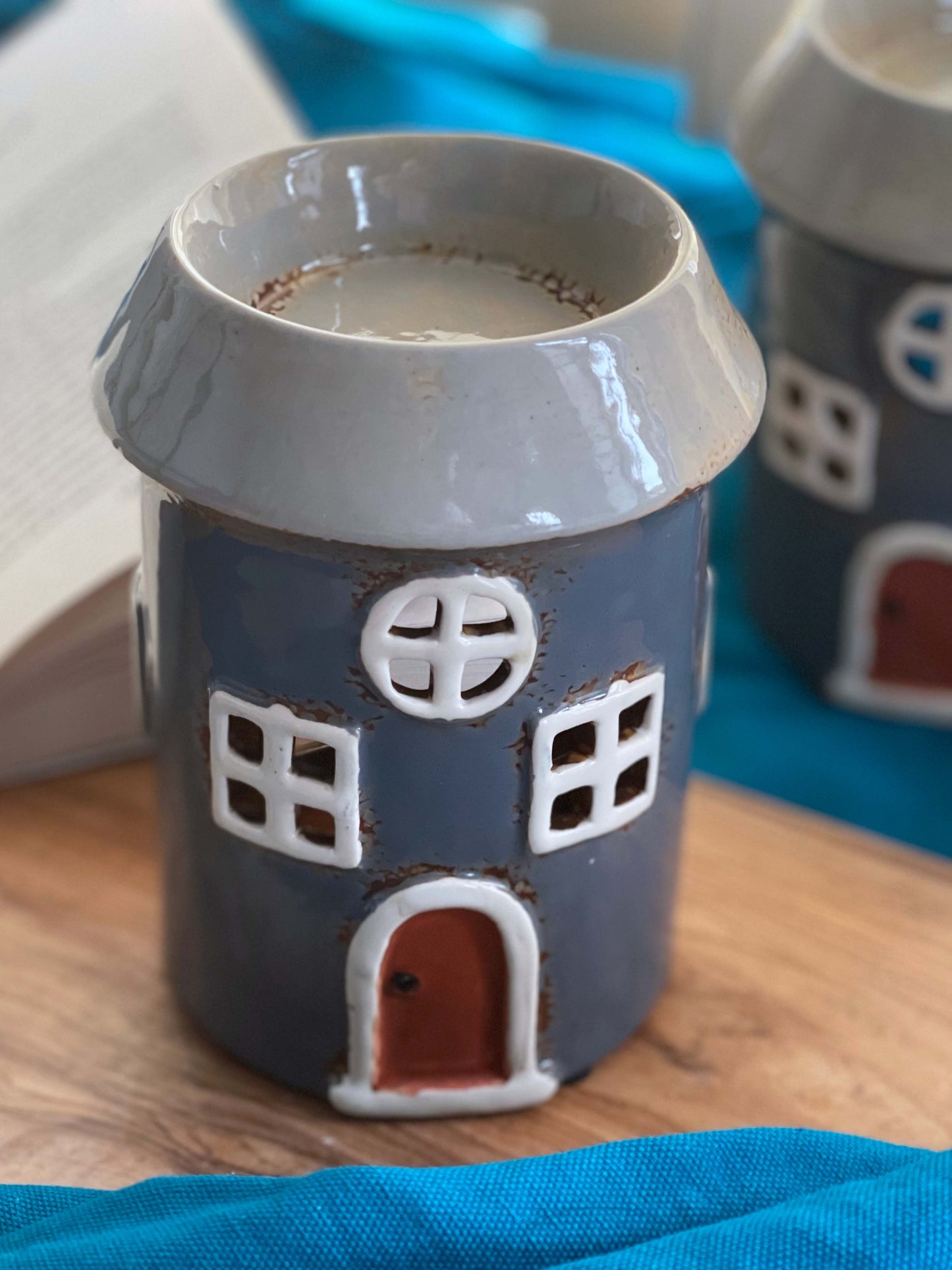 Rustic Navy Blue Wax Burner