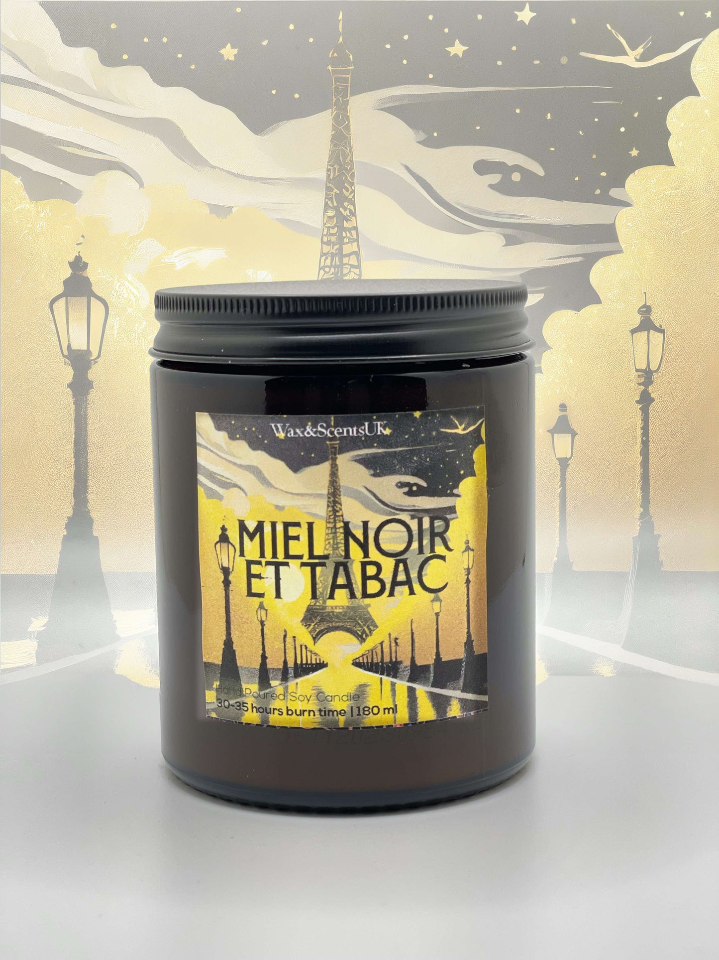 Miel noir et Tabac Soy Candle